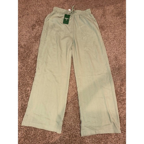 HALARA Pants - Halara Wide Leg Drawstring Pants Sage Green Tall Size M NEW (655)
